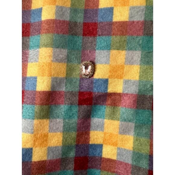 Cider BRIGHT PLAID MINI SKIRT Medium Skort High Waisted - Picture 2 of 6